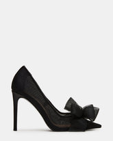 TAFFY Black Bow Pointed-Toe Stiletto Pump Women's Heel