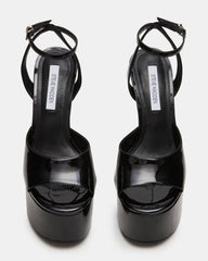OLYSSIA Black Platform Stiletto Ankle Strap Women's Heel