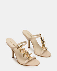 AQUARIAN Bone Star-Detail Round-Toe Mule Women's Heel