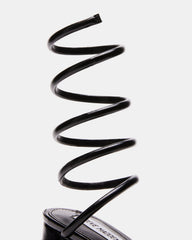 LOPEZ Black Women's Square Toe Strappy Heel