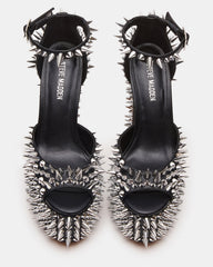 PUNK Black Platform Moto Block Heel Women's Heel