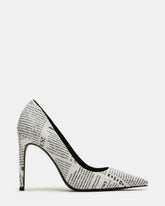 NOIR Newspaper Pointed-Toe Stiletto Pump Women's Heels
