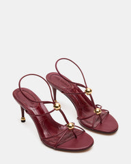 RAMOS Wine Strappy Stiletto Women's Heel