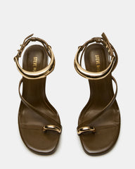 TIA Olive Open-Toe Stiletto Women's Heel