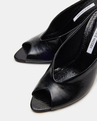 AGAZE Black Peep-Toe Stiletto Women's Heel