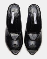 AGAZE Black Peep-Toe Stiletto Women's Heel