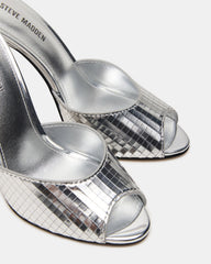 PRIYA Silver Disco Mule Women's Heel