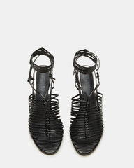BRISTOWE Black Strappy Stiletto Heel | Women's Heels