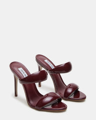 SATURN Wine Patent Stiletto Mule Women's Heel
