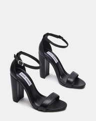 CARRSON Black Leather Women's Heel