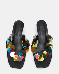 TRACIE Bright Multi Thong Strap Women's Kitten Heel