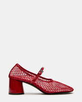 RAYNOR Red Women's Mary Jane Mesh Block Heel