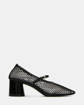 RAYNOR Black Women's Mary Jane Mesh Block Heel