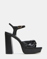 JOYRIDE Black Leather Platform Block Heel | Women's Heels