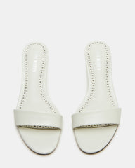 BERRY White Women's Mule Kitten Heel