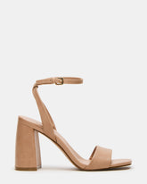 MESSA Natural Leather Women's Square-Toe Block Heel