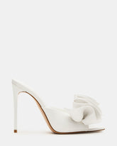 AFFINITY White Patent Pointed-Toe Stiletto Mule Women's Heel