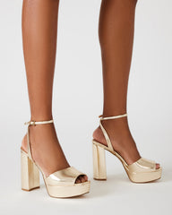 LOURDES Champagne Platform Heel | Women's Heels