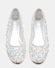 MOLLIE Silver Sequins Ballet Block Heels