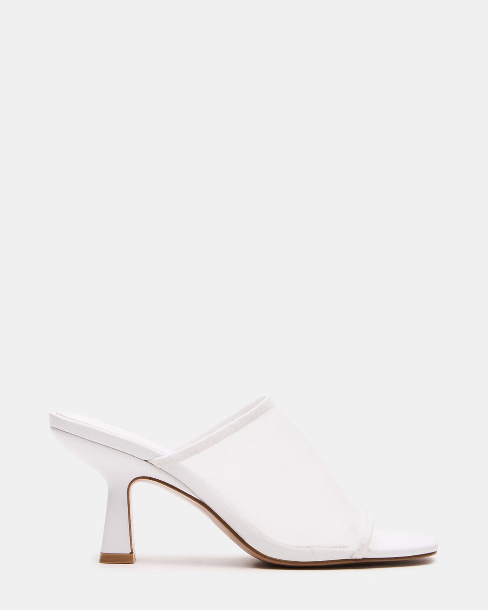 GLEAM White Women's Square-Toe Mule Heel