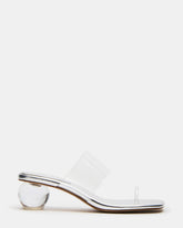 GLINDA Clear Women's Square-Toe Mule Heel