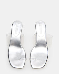 GLINDA Clear Women's Square-Toe Mule Heel