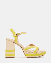 MIMOSA Yellow Women's Platform Block Heel