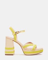 MIMOSA Yellow Women's Platform Block Heel