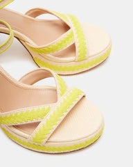 MIMOSA Yellow Women's Platform Block Heel