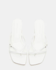 JANA White Strappy Mule Kitten Heel | Women's Heels