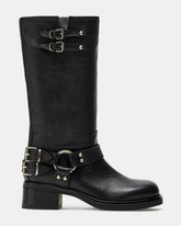 ASTOR Black Leather Knee-High Boot | Women's Boots