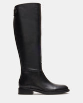 BEREN Black Leather Knee-High Women's Riding Boot