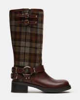 ASTOR Flannel Brown Multi Knee-High Women's Boot