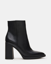 HARDEN Black Leather Women's Pointed-Toe Ankle Boot