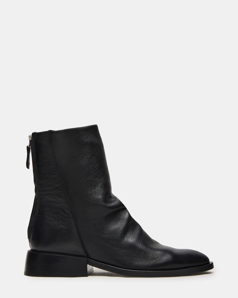 NEXIE Black Leather Women's Pointed-Toe Ankle Boot