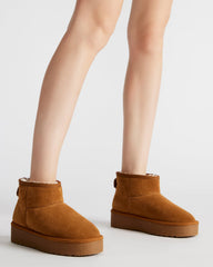 COMFY Chestnut Suede Women's Ankle Boot