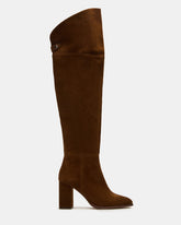 WINSLET Chestnut Suede Knee-High Block Heel Women's Boot