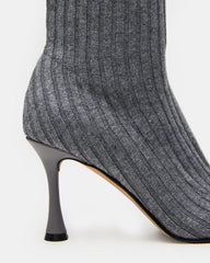 LORENZA Knit Grey Women's Ankle Boot