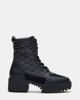 HIKER Black Multi Platform Lug Lace-Up Women's Anke Boot