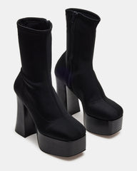 SOHO Black Super Platform Ankle Boot | Women's Booties