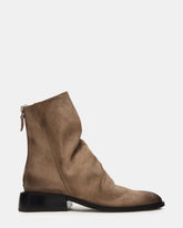 NEXIE Taupe Suede Women's Pointed-Toe Ankle Boot