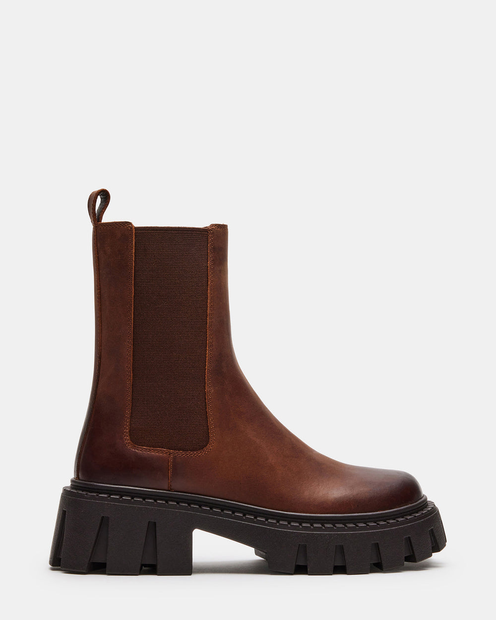 CHARGES Brown Distressed Platform Bootie | Women's Booties