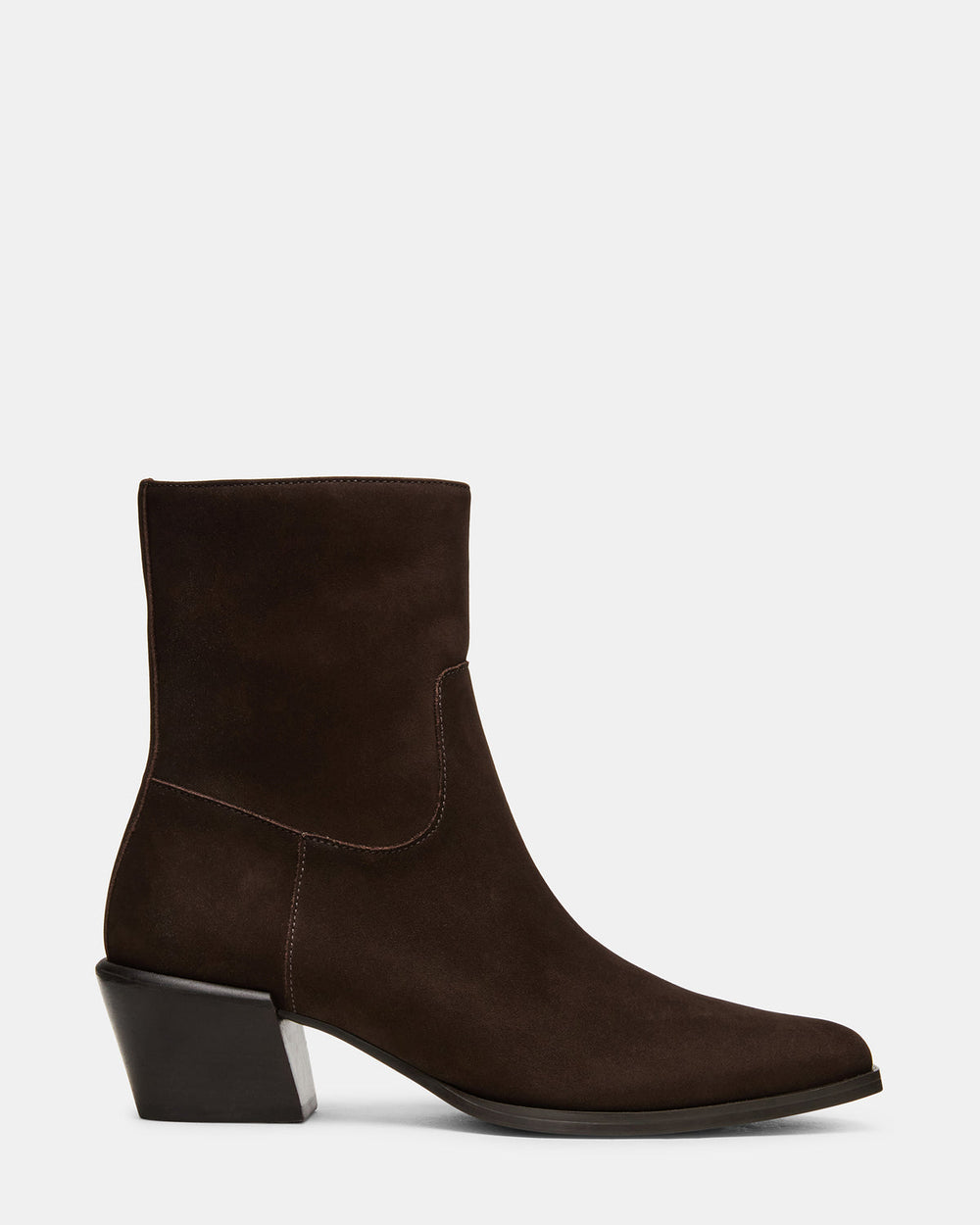 DANEY Brown Suede Square-Toe Women's Ankle Boot
