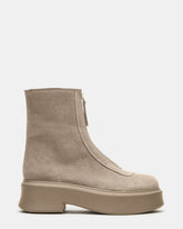 JONES Light Grey Zipper Lug Women's Ankle Boot