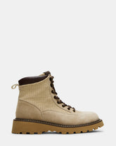 CINO Taupe Suede Women's Lug Lace-Up Ankle Boot