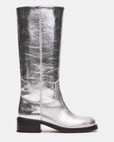RIGGS Silver Leather Square-Toe Women's Boot