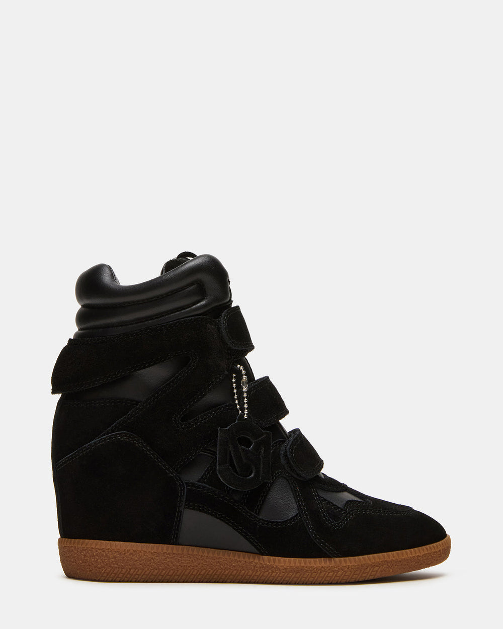 MAVIS Black Suede High-Top Velcro Women's Sneaker