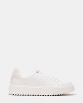 CATCHER White Suede Women's Low-Top Lace-Up Sneaker