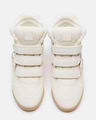 MAVIS White Suede High-Top Velcro Women's Sneaker