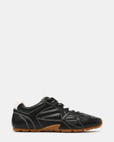 AZIEL Black Low-Top Lace-Up Women's Sneakers